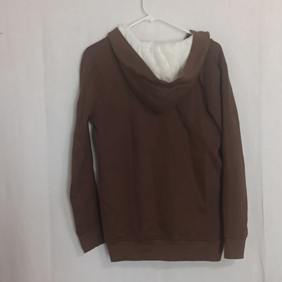 Old Navy Maternity Brown Hooded Sweatshirt Size Medium - Picture 4 of 4